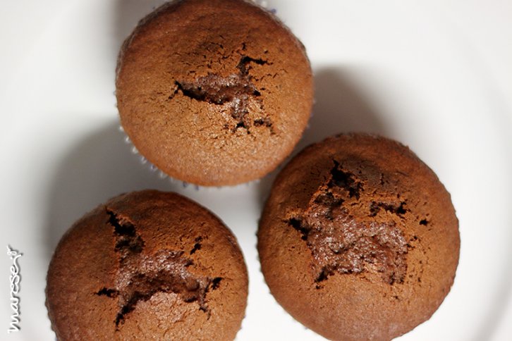 Cupcakes σοκολάτας με άρωμα καφέ & βανίλια